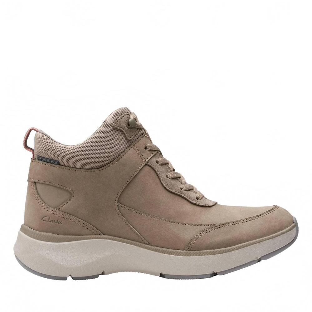 NEW CLARKS women's wave 2.0 mid casual dress boots in sage combi